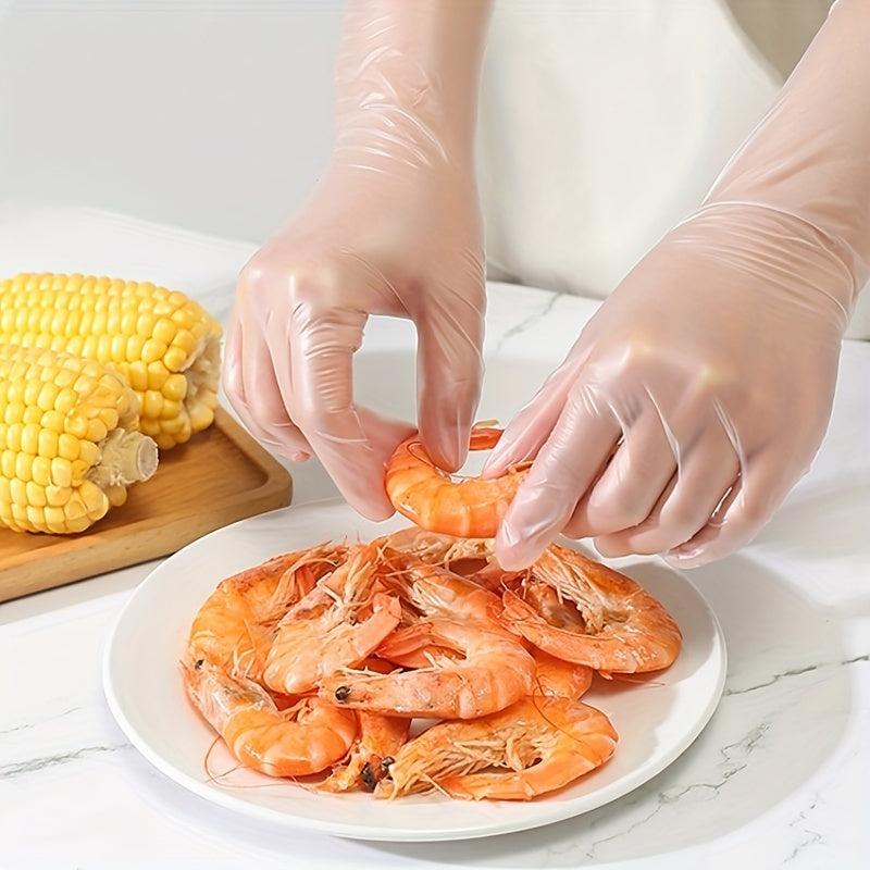 100pcs Disposable Gloves Special Latex Tpe Material Baking Catering