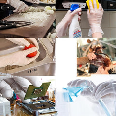50/100pcs Functional Disposable Latex Gloves for Washing and Cleaning