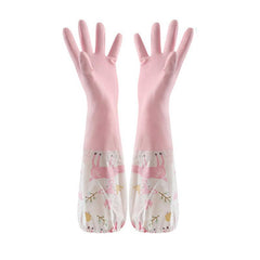Cartoon Dishwashing Gloves Household Kitchen Long Sleeve Cleaning Glove