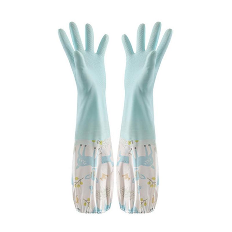 Cartoon Dishwashing Gloves Household Kitchen Long Sleeve Cleaning Glove