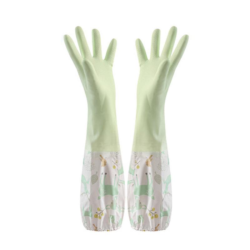 Cartoon Dishwashing Gloves Household Kitchen Long Sleeve Cleaning Glove