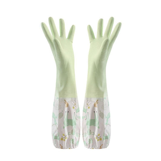 Cartoon Dishwashing Gloves Household Kitchen Long Sleeve Cleaning Glove