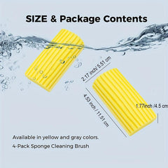 Damp Clean Duster Sponge Cleaning Brush for Blinds Glass Mirrors Vents Railings