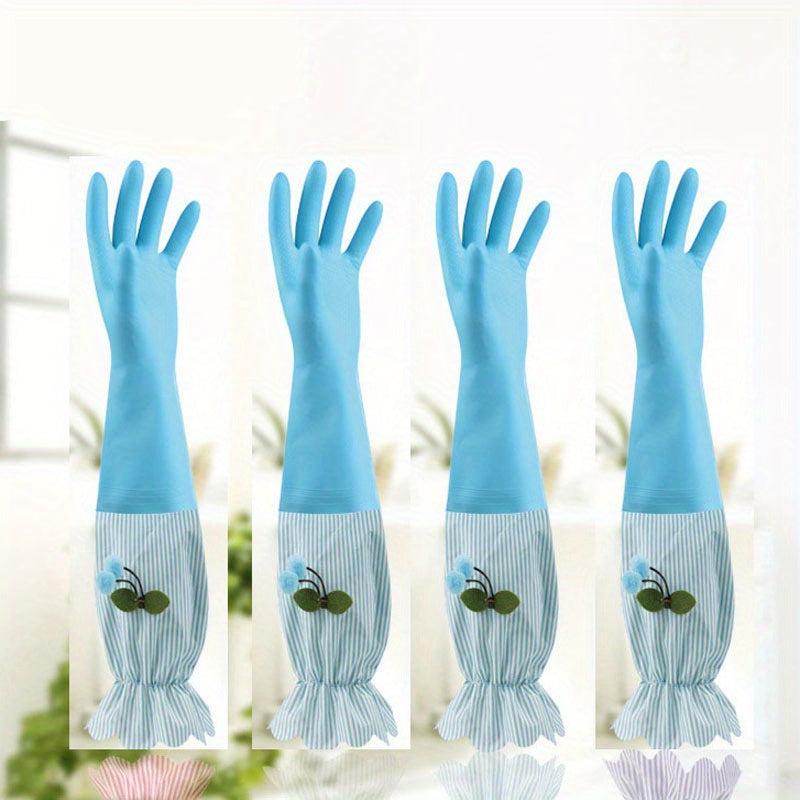 Winter Long Thermal Gloves Plus Velvet Cleaning Gloves Waterproof