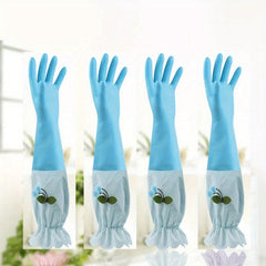 Winter Long Thermal Gloves Plus Velvet Cleaning Gloves Waterproof