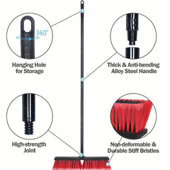 Adjustable Long Handle Push Broom for Household Cleaning