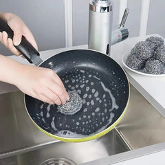6pcs Stainless Steel Bottle Brush & Wire Ball Scrubbers for Pot Pan Dish Washing