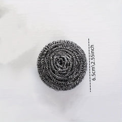 6pcs Stainless Steel Bottle Brush & Wire Ball Scrubbers for Pot Pan Dish Washing
