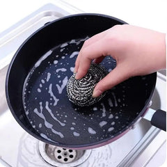 6pcs Stainless Steel Bottle Brush & Wire Ball Scrubbers for Pot Pan Dish Washing