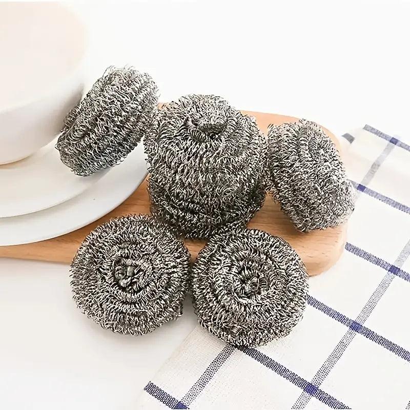 6pcs Stainless Steel Bottle Brush & Wire Ball Scrubbers for Pot Pan Dish Washing