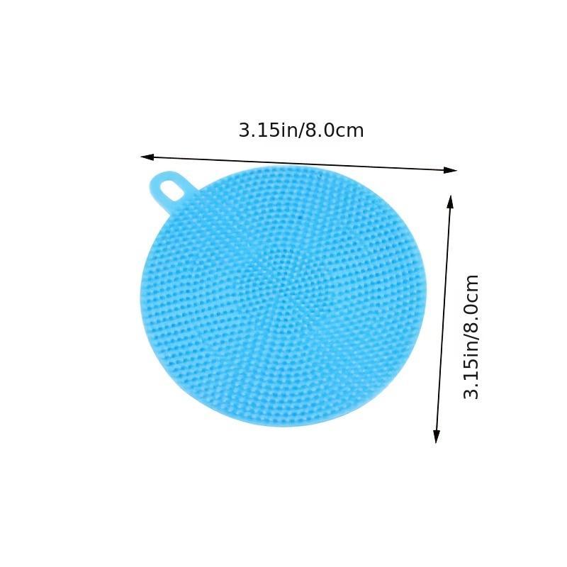 Silicone Dish Scrubber Kitchen Sponges Double Sided Cleaning Gadget