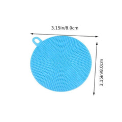 Silicone Dish Scrubber Kitchen Sponges Double Sided Cleaning Gadget