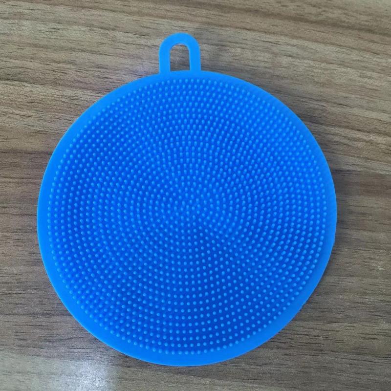 Silicone Dish Scrubber Kitchen Sponges Double Sided Cleaning Gadget