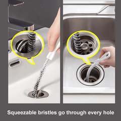 Pipe Dredging Brush Hair Sewer Sink Cleaning Drain Cleaner Tool