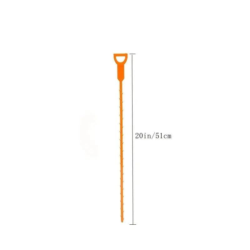 8pcs Drain Clog Remover Tool Plastic Hook Pipe Dredger Household