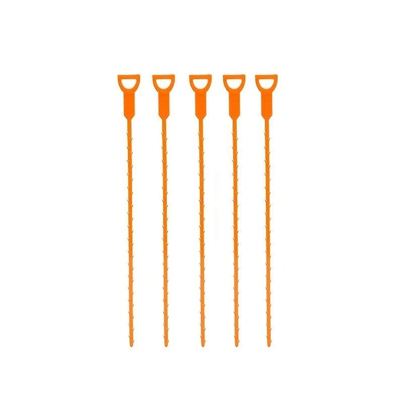 8pcs Drain Clog Remover Tool Plastic Hook Pipe Dredger Household