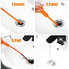 8pcs Drain Clog Remover Tool Plastic Hook Pipe Dredger Household