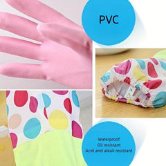 1pc PVC Housework Gloves Thin Bundle Mouth Housework Gloves