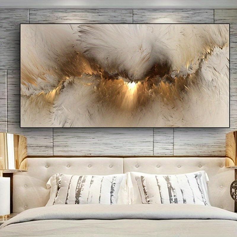 Geometric Clouds Abstract Painting Canvas Art Wall Decoration