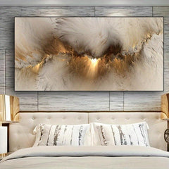 Geometric Clouds Abstract Painting Canvas Art Wall Decoration