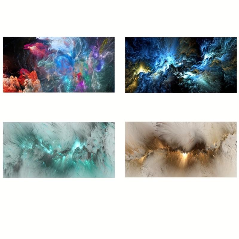 Geometric Clouds Abstract Painting Canvas Art Wall Decoration
