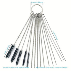 Carburetor Cleaning Brush Set 10 12 15 Needle Torch Tip Cleaner Carbon Kit