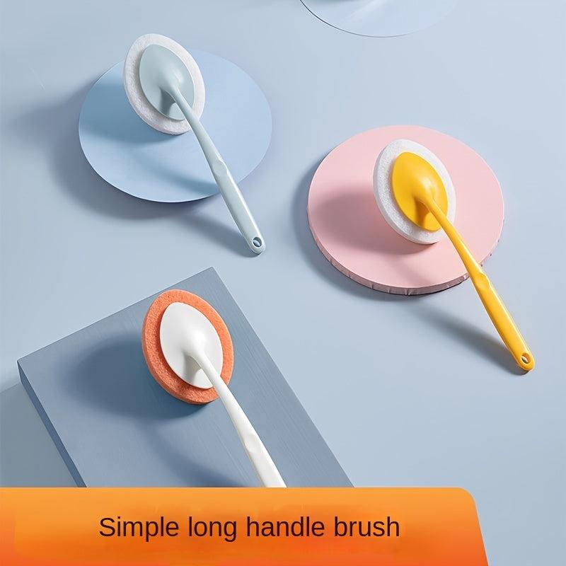 Long Handle Bathroom Sponge Brush for Deep Cleaning - Soft Cloth