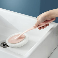 Long Handle Bathroom Sponge Brush for Deep Cleaning - Soft Cloth