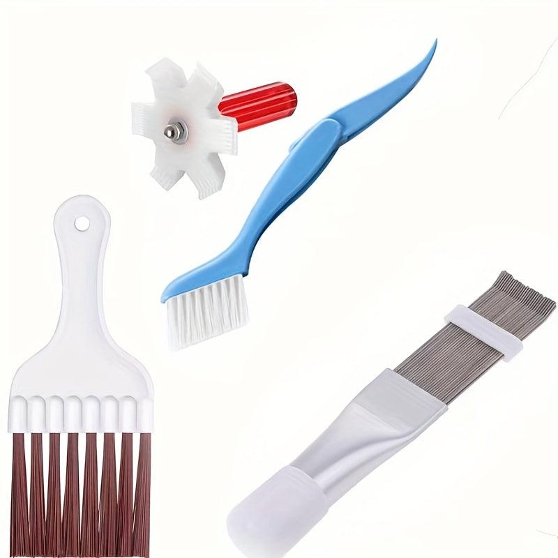 4pcs Condenser Fin Cleaning Brush Coil Comb Stainless Steel Refrigerator Cleaner