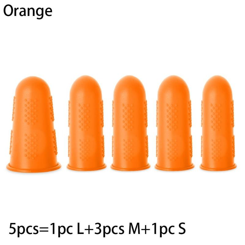 5pcs Protective Silicone Finger Thimble Caps for Sewing Quilting