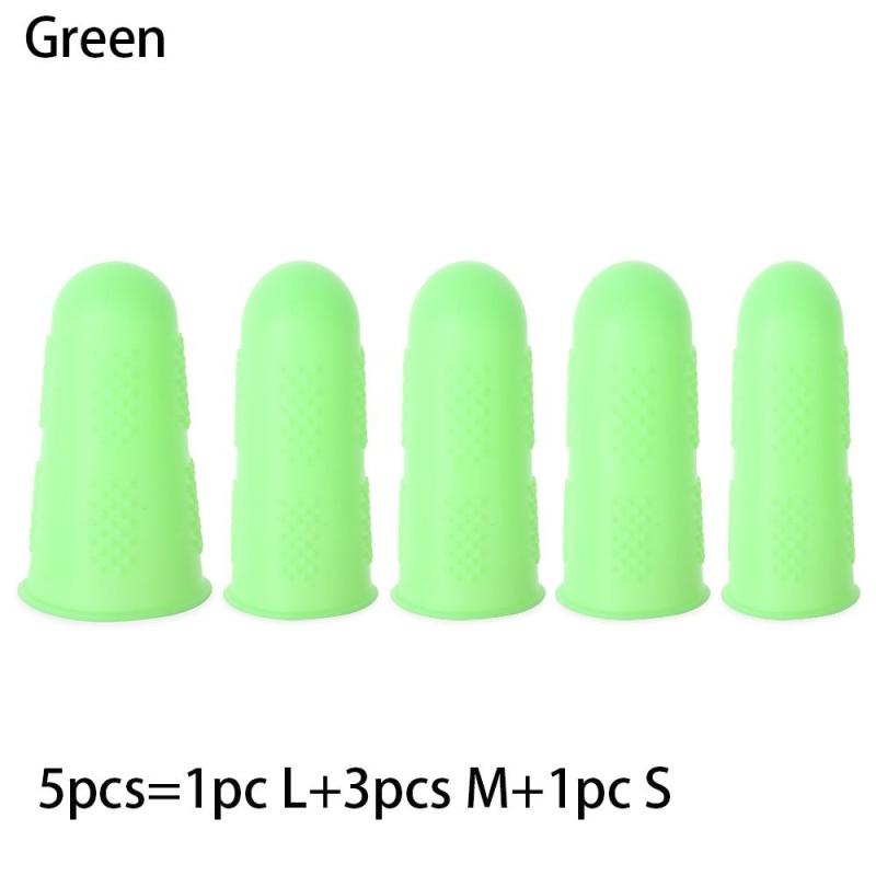 5pcs Protective Silicone Finger Thimble Caps for Sewing Quilting