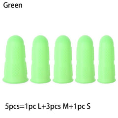 5pcs Protective Silicone Finger Thimble Caps for Sewing Quilting