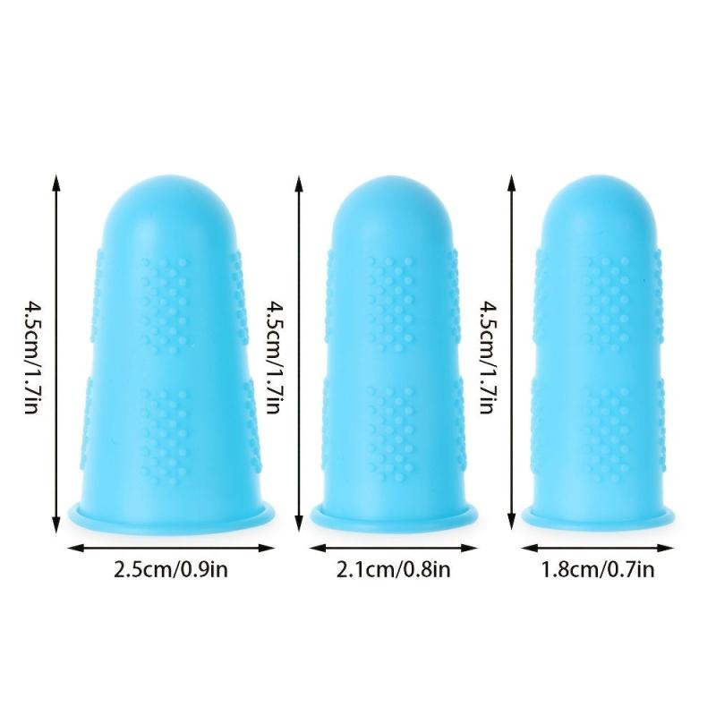 5pcs Protective Silicone Finger Thimble Caps for Sewing Quilting