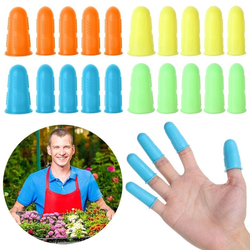 5pcs Protective Silicone Finger Thimble Caps for Sewing Quilting