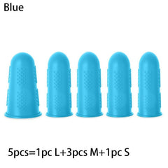 5pcs Protective Silicone Finger Thimble Caps for Sewing Quilting