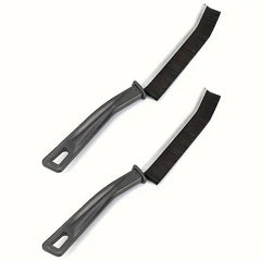 2pcs Long Handle Groove Cleaning Brush Hard Bristle Window Door Dust Removal
