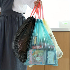 60pcs 5roll Drawstring Garbage Bag Thickened Disposable Trash Bag