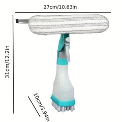 4-In-1 Glass Wiper with Spray Bottle Multifunctional Window Cleaning Brush