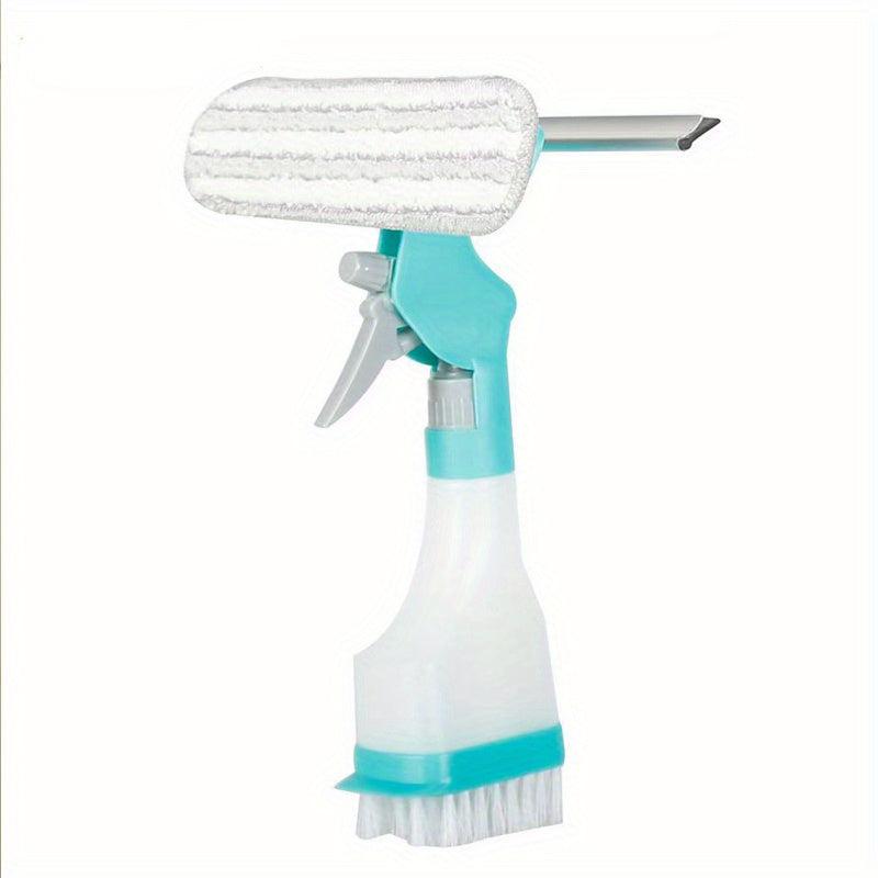 4-In-1 Glass Wiper with Spray Bottle Multifunctional Window Cleaning Brush