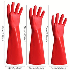 Long Durable Cleaning Gloves Warm Wear-Resistant Latex Protective Gloves
