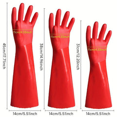 Long Durable Cleaning Gloves Warm Wear-Resistant Latex Protective Gloves