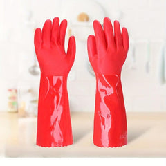 Long Durable Cleaning Gloves Warm Wear-Resistant Latex Protective Gloves