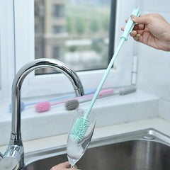 Silicone Cleaning Cup Brush for Kitchen Glassware, Red Wine Glasses