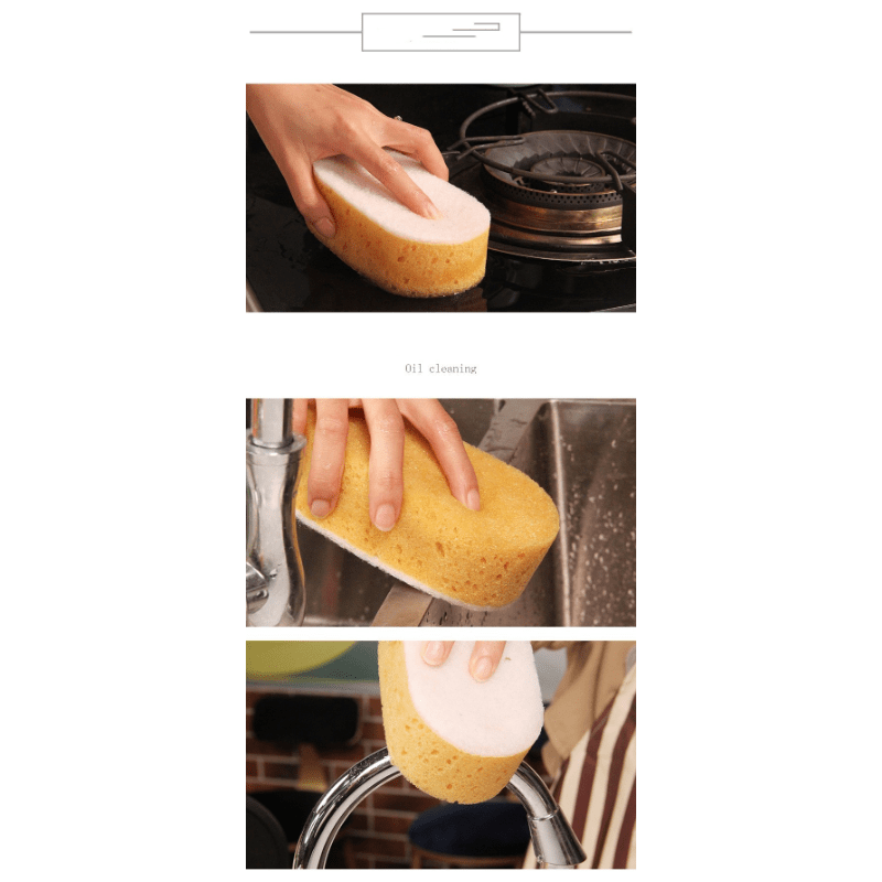 3pcs Cleaning Sponges Multifunctional Non Scratch Scrubbing Dish Sponges
