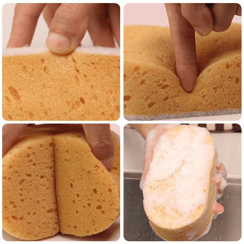 3pcs Cleaning Sponges Multifunctional Non Scratch Scrubbing Dish Sponges