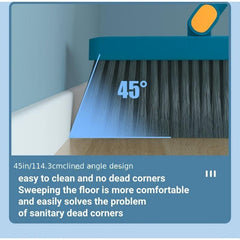 Upright Broom Dustpan Squeegee Combo Set 45 Long Handle Home Kitchen Office Lobb
