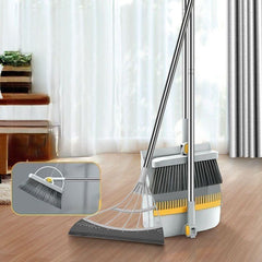 Upright Broom Dustpan Squeegee Combo Set 45 Long Handle Home Kitchen Office Lobb