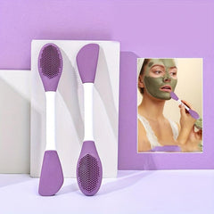 Double Head Mask Brush Silicone Face Wash Brush Mud Film Applicator