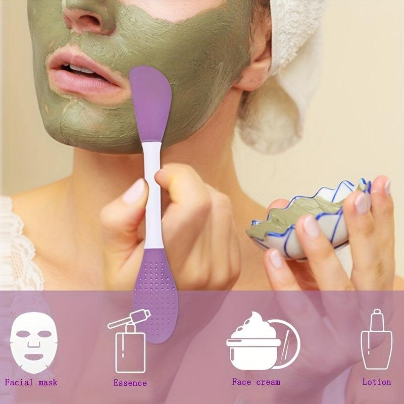 Double Head Mask Brush Silicone Face Wash Brush Mud Film Applicator