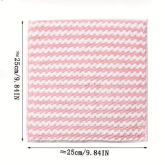 Kitchen Cleaning Rag Coral Fleece Dish Washing Cloth Absorbent Scouring Pad